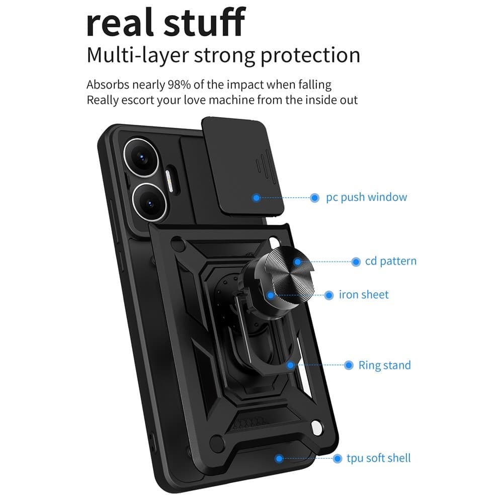 Techsuit CamShield Series - θήκη για Xiaomi Poco F7 - Μαύρο 2