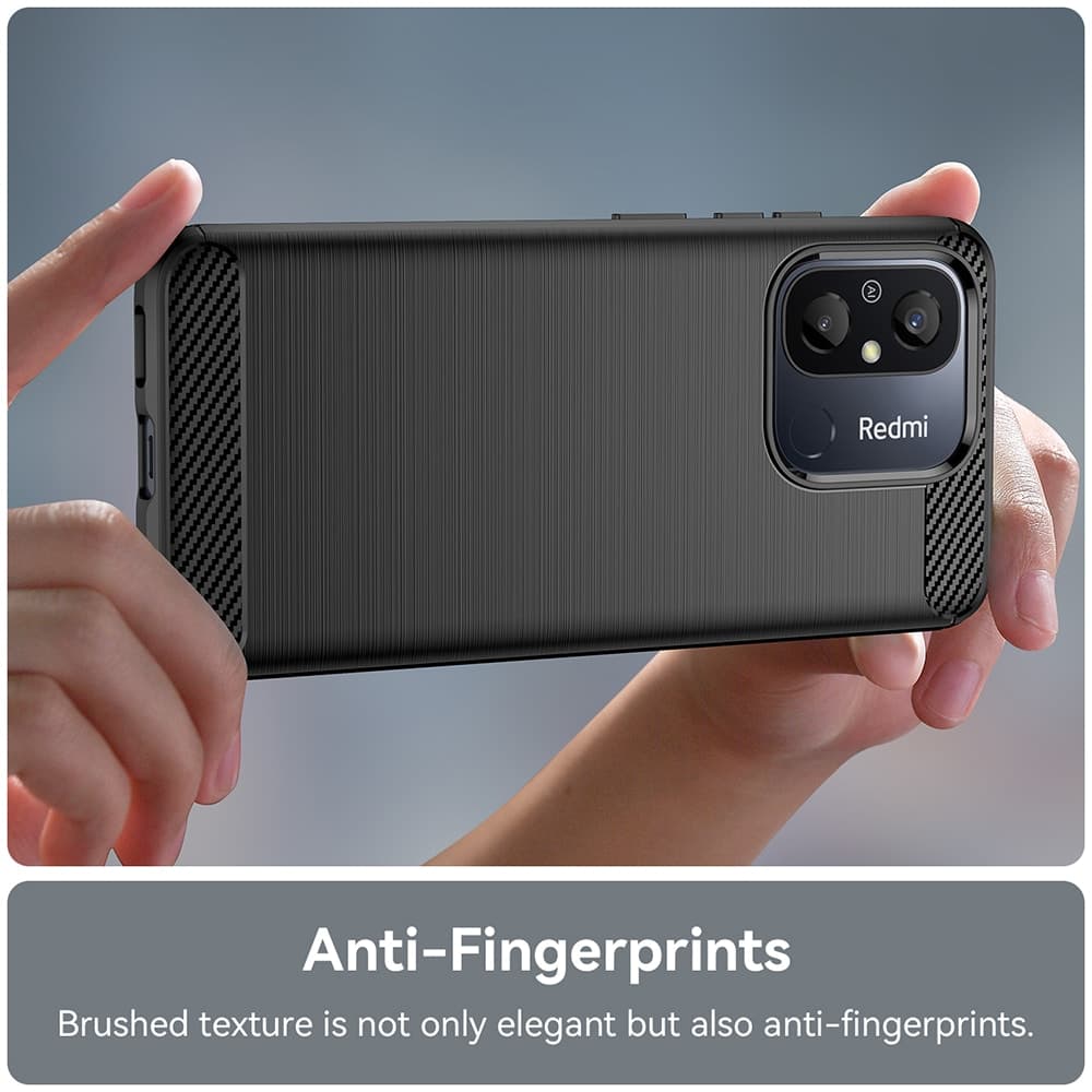 Techsuit Carbon Silicone - θήκη για Xiaomi Redmi 12C - Μαύρο 4