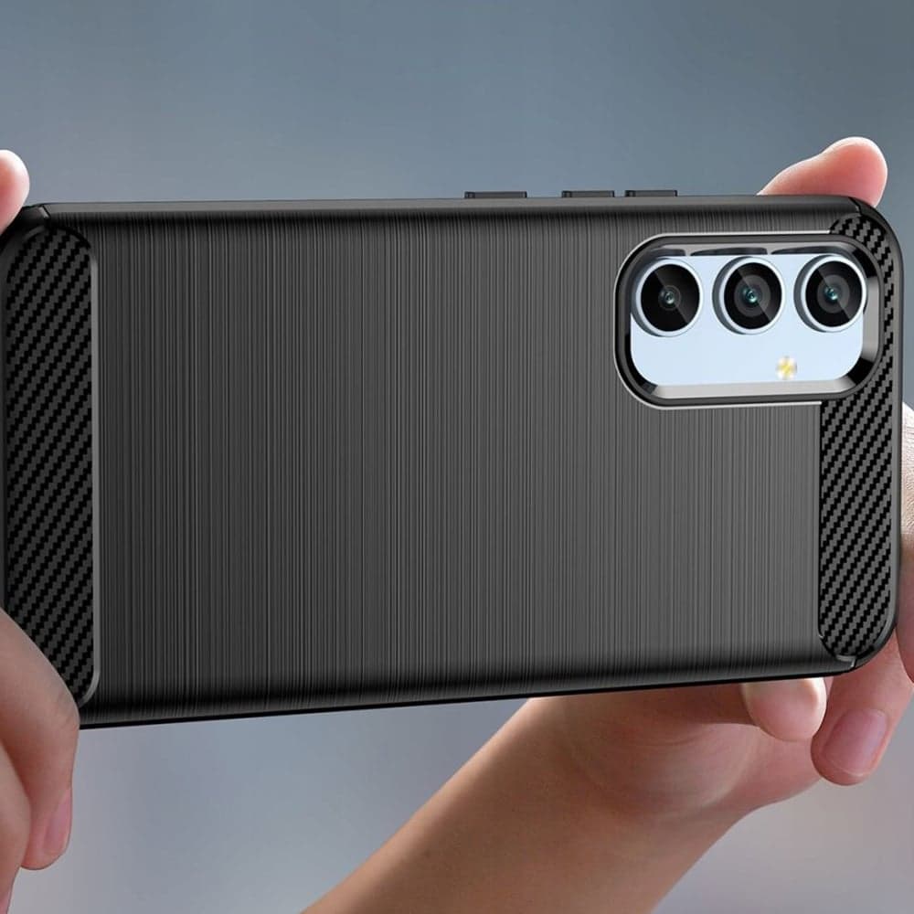 Techsuit Carbon Silicone - θήκη για Samsung Galaxy A34 - Μαύρο 5