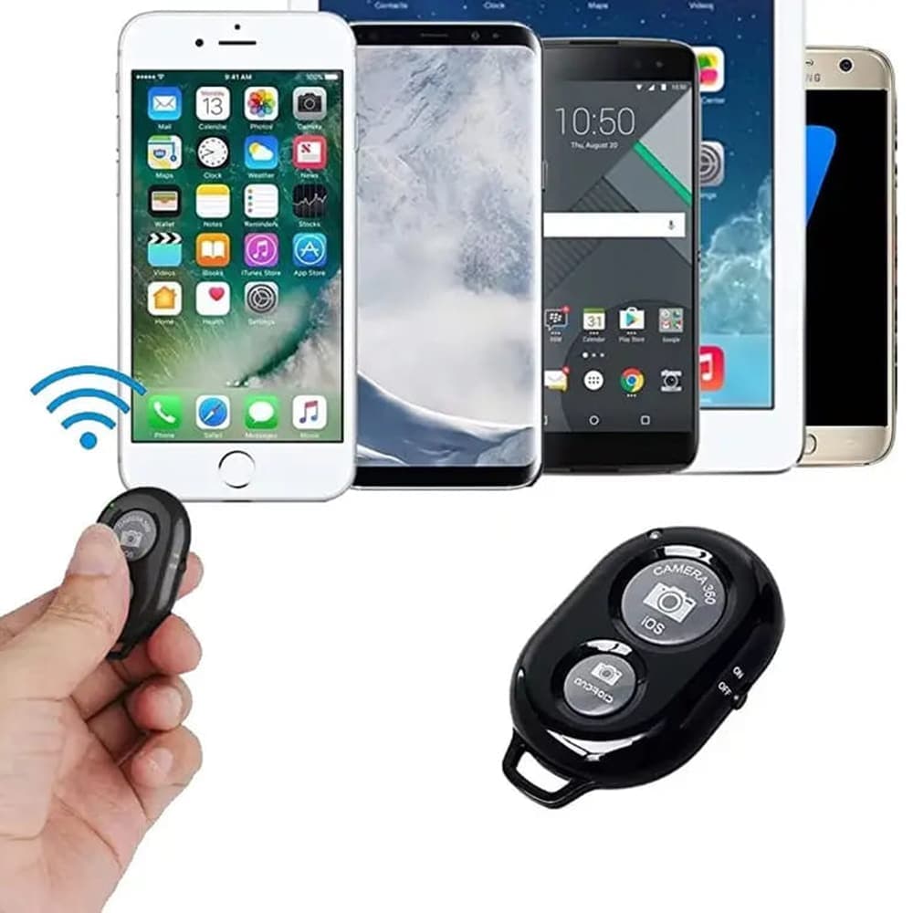 Techsuit - Bluetooth Remote Control (RMC-01) - for Selfie, iOS 360° Camera, Android, CR2032 Battery - Black 6