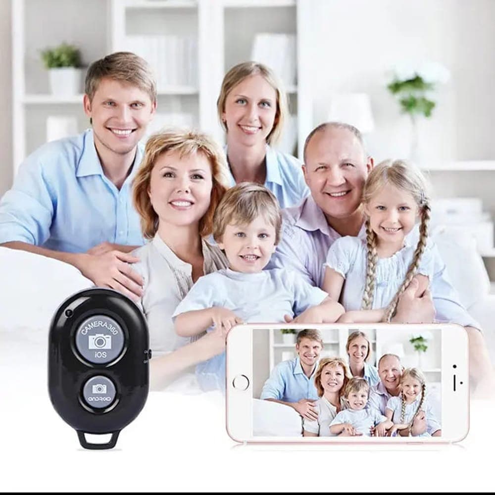 Techsuit - Bluetooth Remote Control (RMC-01) - for Selfie, iOS 360° Camera, Android, CR2032 Battery - Black 12