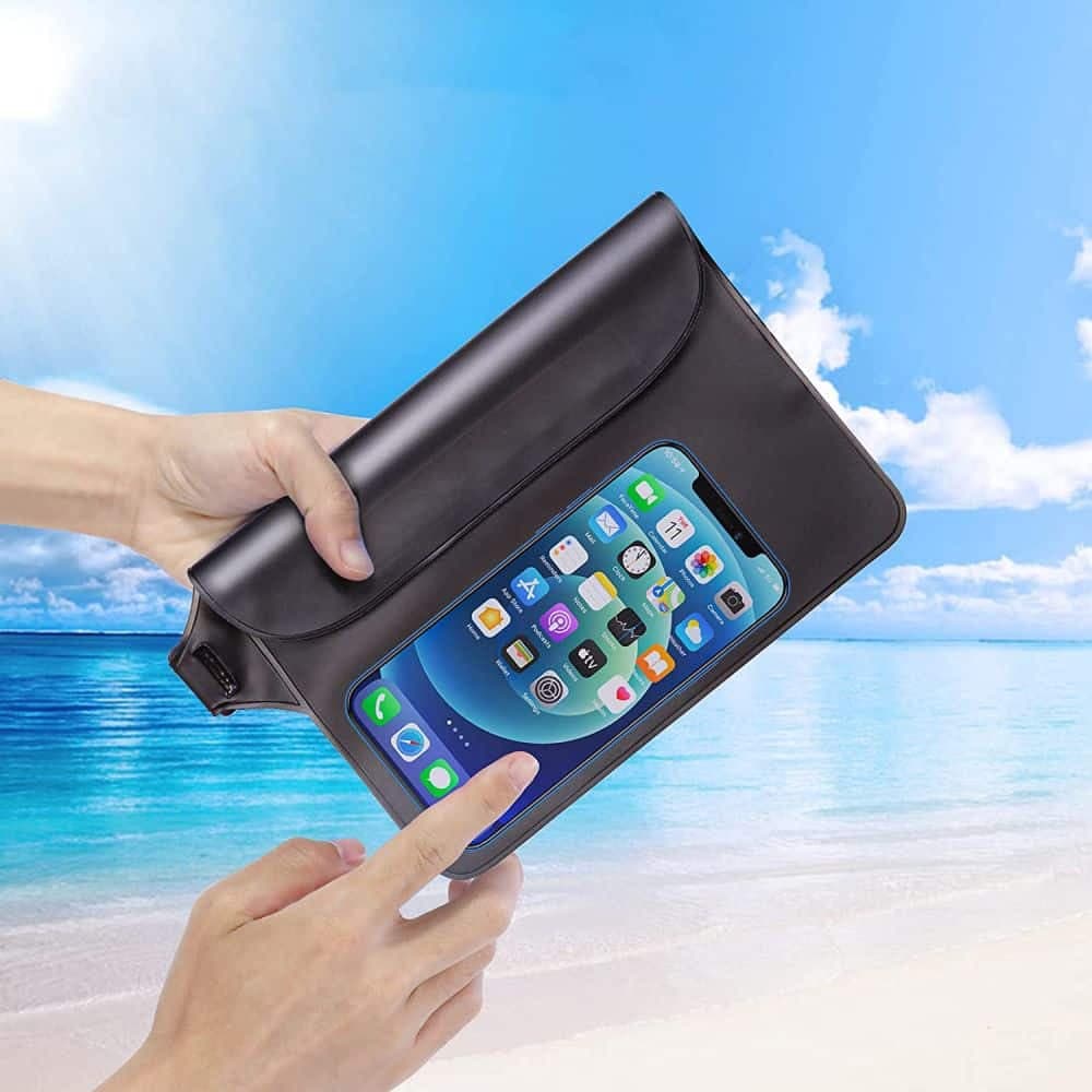 Techsuit - Waterproof Pouch - Universal Silicone Big Bag for Accessories - Black 4