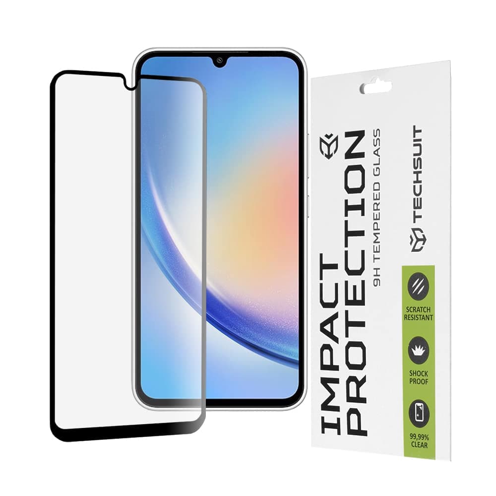 Techsuit - 111D Πλήρης Κάλυψη / Full Glue Γυαλί - Samsung Galaxy A34 5G - Μαύρο