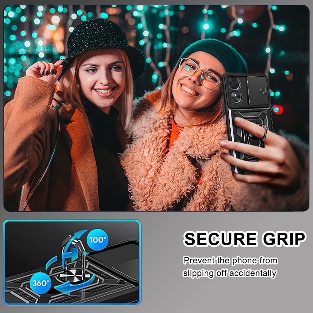 Techsuit CamShield Series - θήκη για Oppo A58 5G / A78 - Μαύρο 6