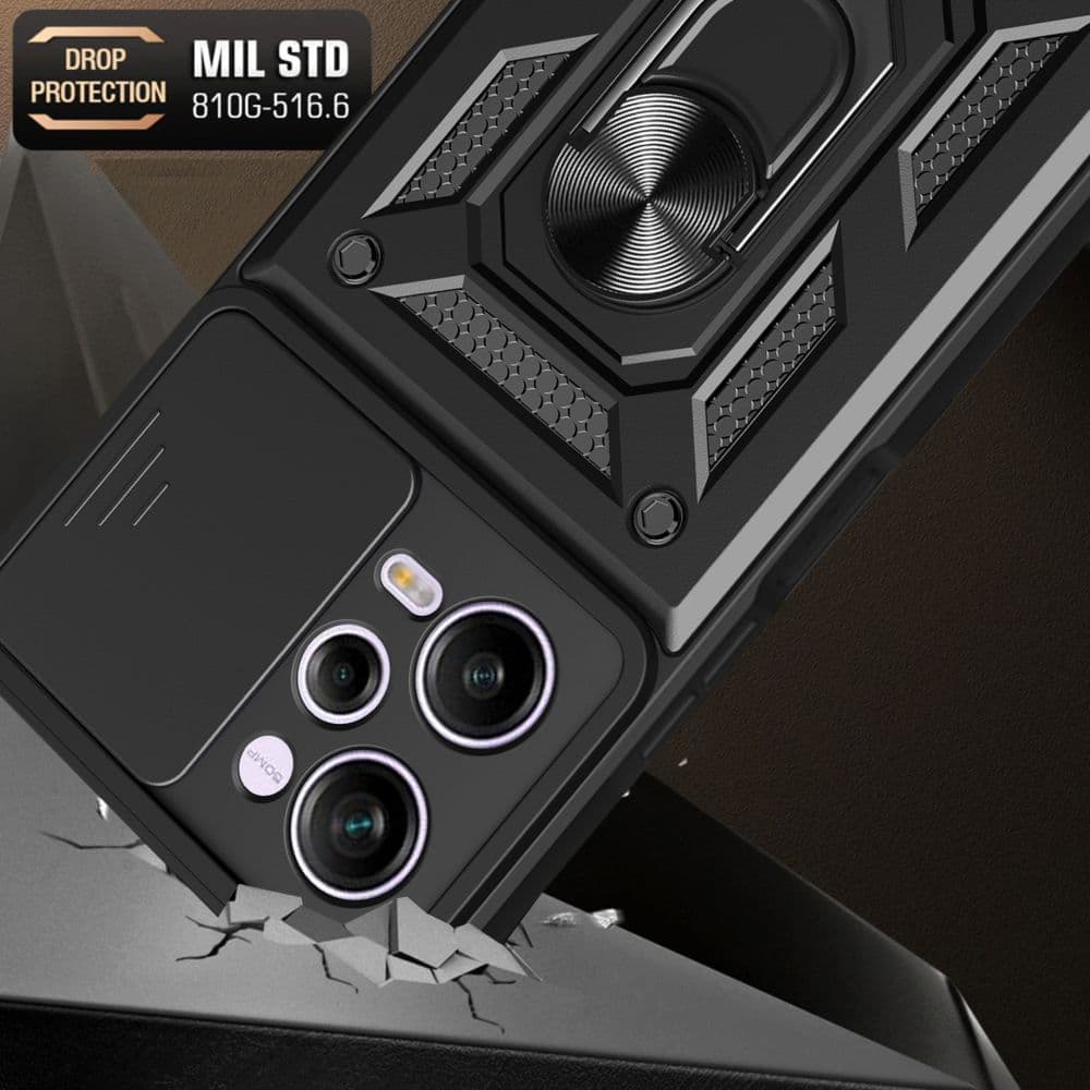Techsuit CamShield Series - θήκη για Xiaomi Redmi Note 12 Pro / Poco X5 - Μαύρο 3