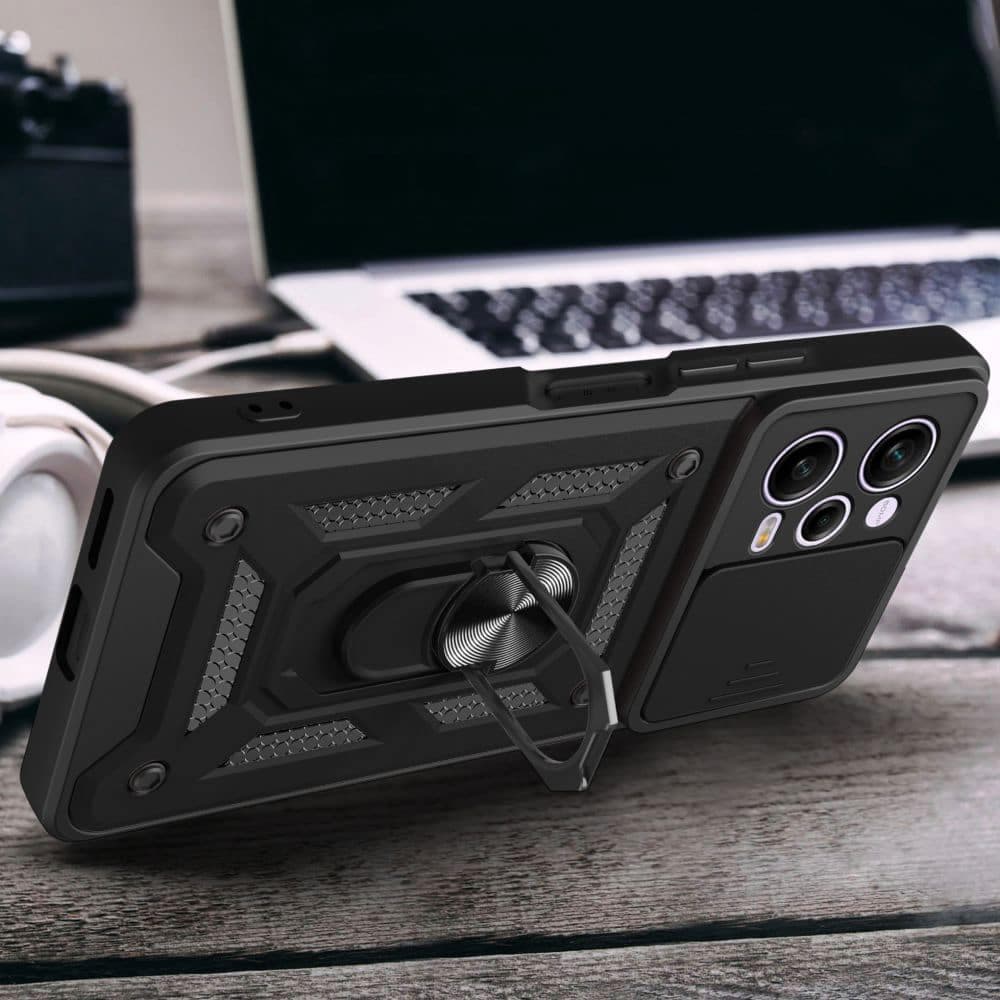 Techsuit CamShield Series - θήκη για Xiaomi Redmi Note 12 Pro / Poco X5 - Μαύρο 6