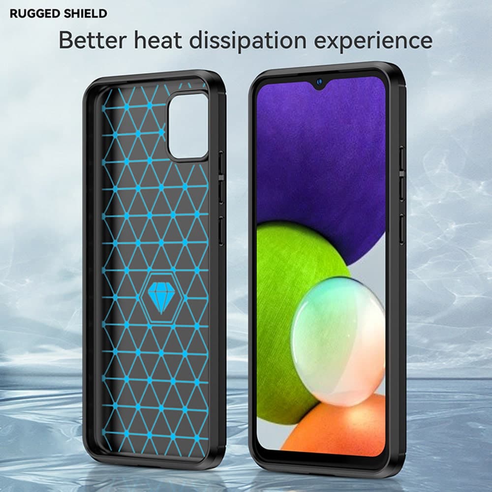Techsuit Carbon Silicone - θήκη για Samsung Galaxy A04e - Μαύρο 5