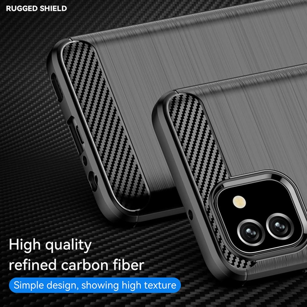 Techsuit Carbon Silicone - θήκη για Samsung Galaxy A04e - Μαύρο 4