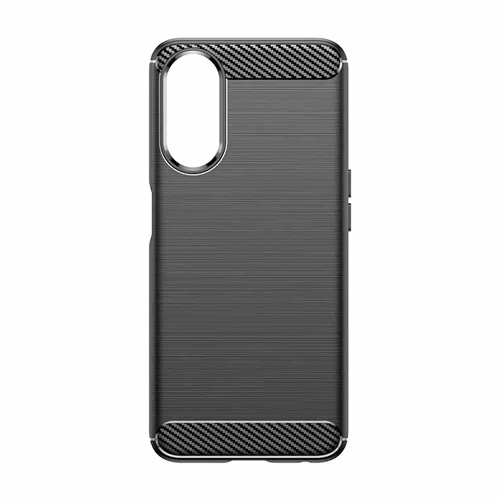 Techsuit Carbon Silicone - θήκη για Oppo A58 5G / A78 - Μαύρο 2