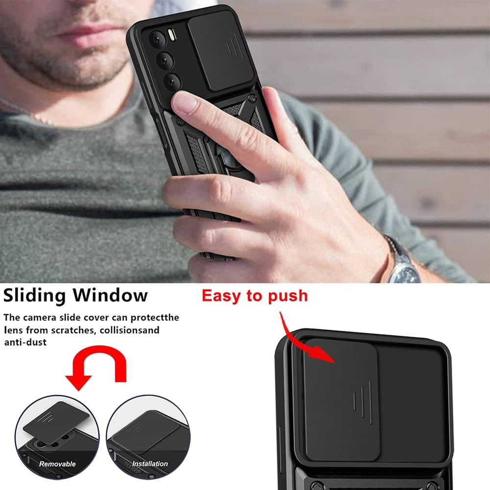 Techsuit CamShield Series - θήκη για Oppo A16 / A16s A54s - Μαύρο 5
