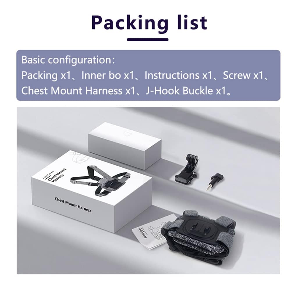 Techsuit - Camera Holder (JX-002) - for GoPro with Magnetic Base, Chest Wear - Gray 7