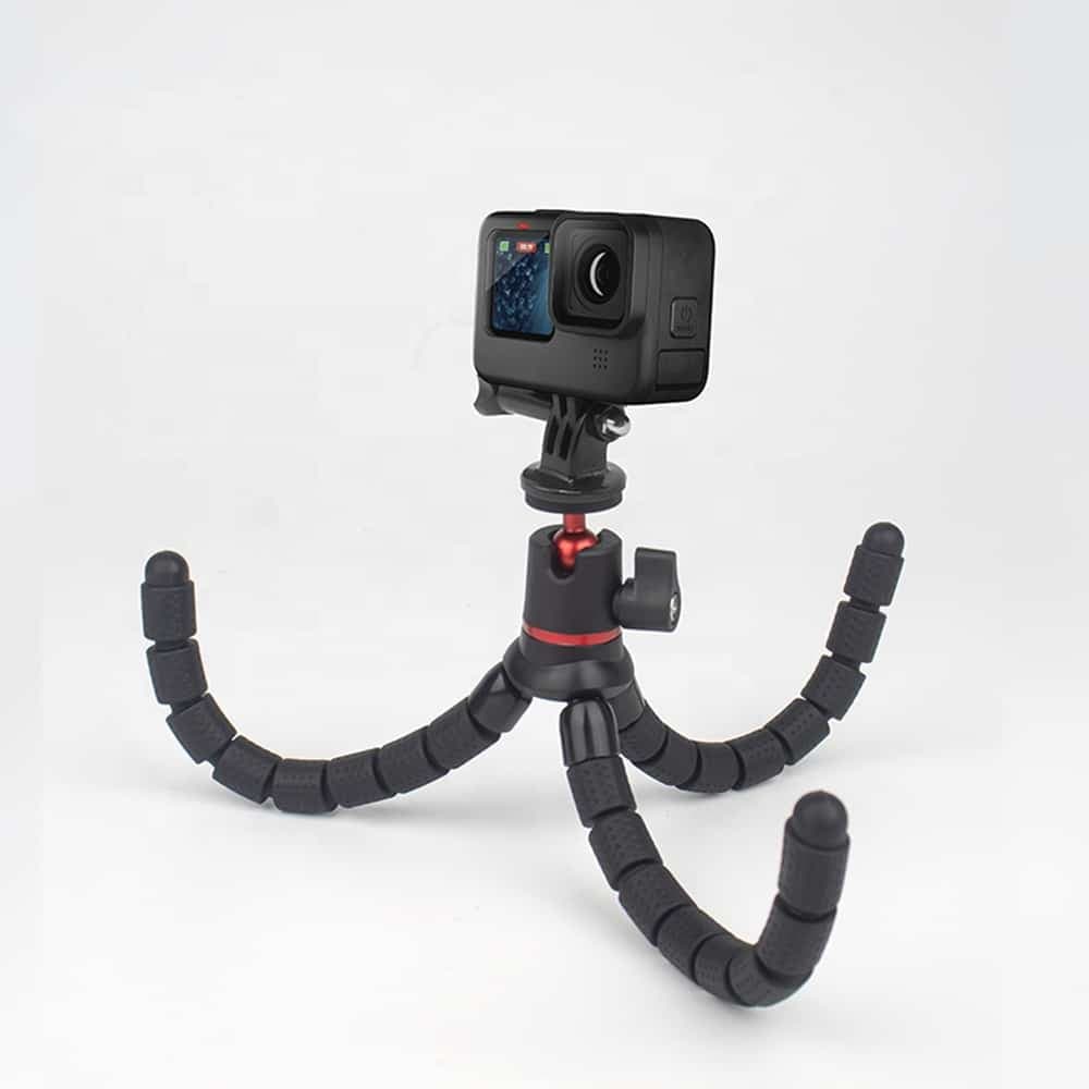 Techsuit - Octopus Tripod (JX-004) - for Phone and GoPro Action Camera, Portable, Flexible - Black 2