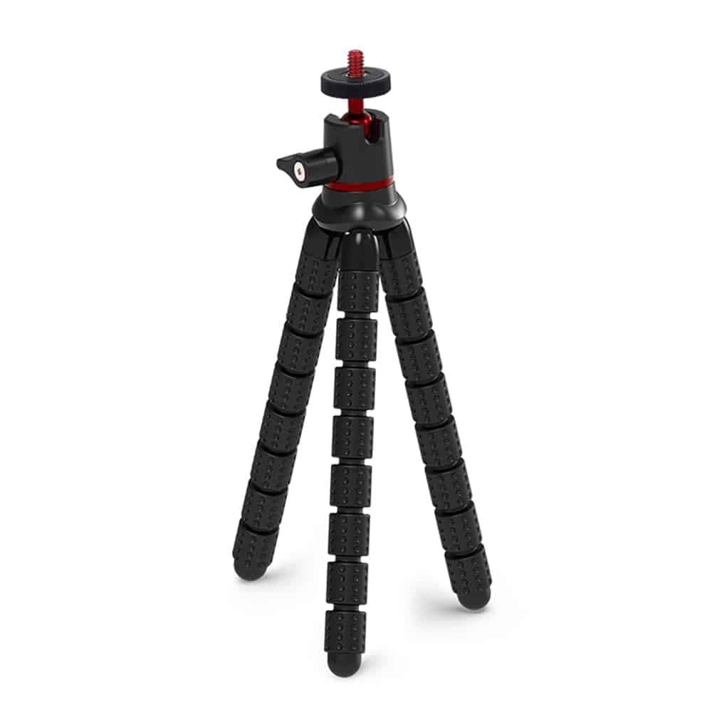 Techsuit - Octopus Tripod (JX-004) - for Phone and GoPro Action Camera, Portable, Flexible - Black 7