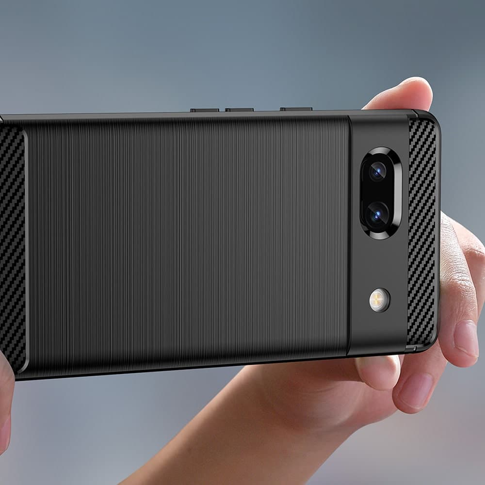 Techsuit Carbon Silicone - θήκη για Google Pixel 7a - Μαύρο 4
