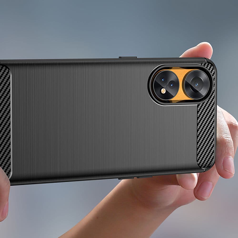 Techsuit Carbon Silicone - θήκη για Oppo Reno8 T - Μαύρο 4