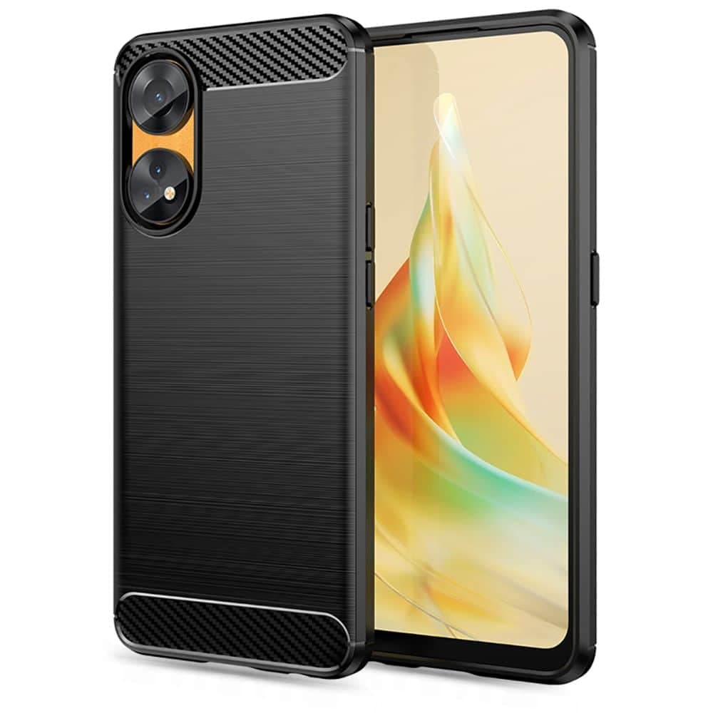 Techsuit Carbon Silicone - θήκη για Oppo Reno8 T - Μαύρο