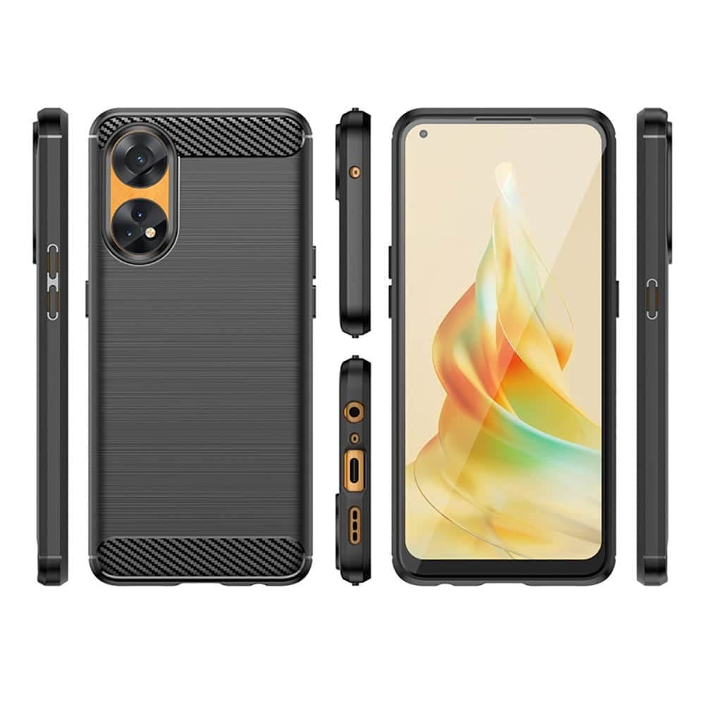 Techsuit Carbon Silicone - θήκη για Oppo Reno8 T - Μαύρο 2
