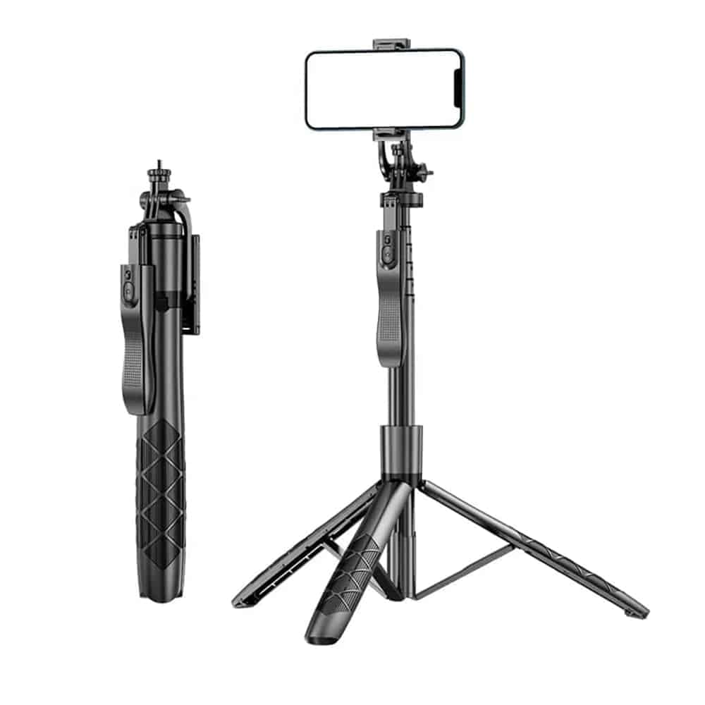 Techsuit - Selfie Stick (L16) - Stable Tripod Mount, 1/4 Screw Interface, Wireless Remote, Balance Steady Shot, 157cm - Black 3