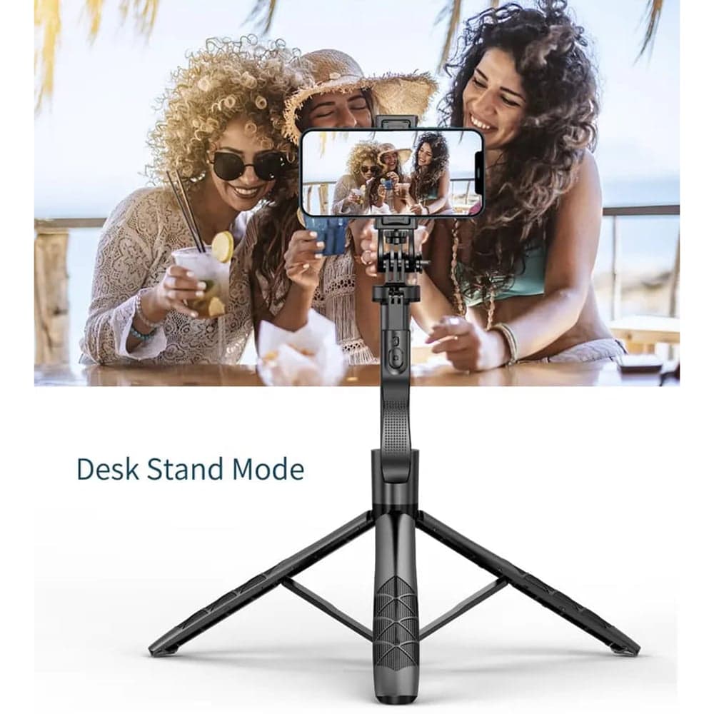 Techsuit - Selfie Stick (L16) - Stable Tripod Mount, 1/4 Screw Interface, Wireless Remote, Balance Steady Shot, 157cm - Black 4