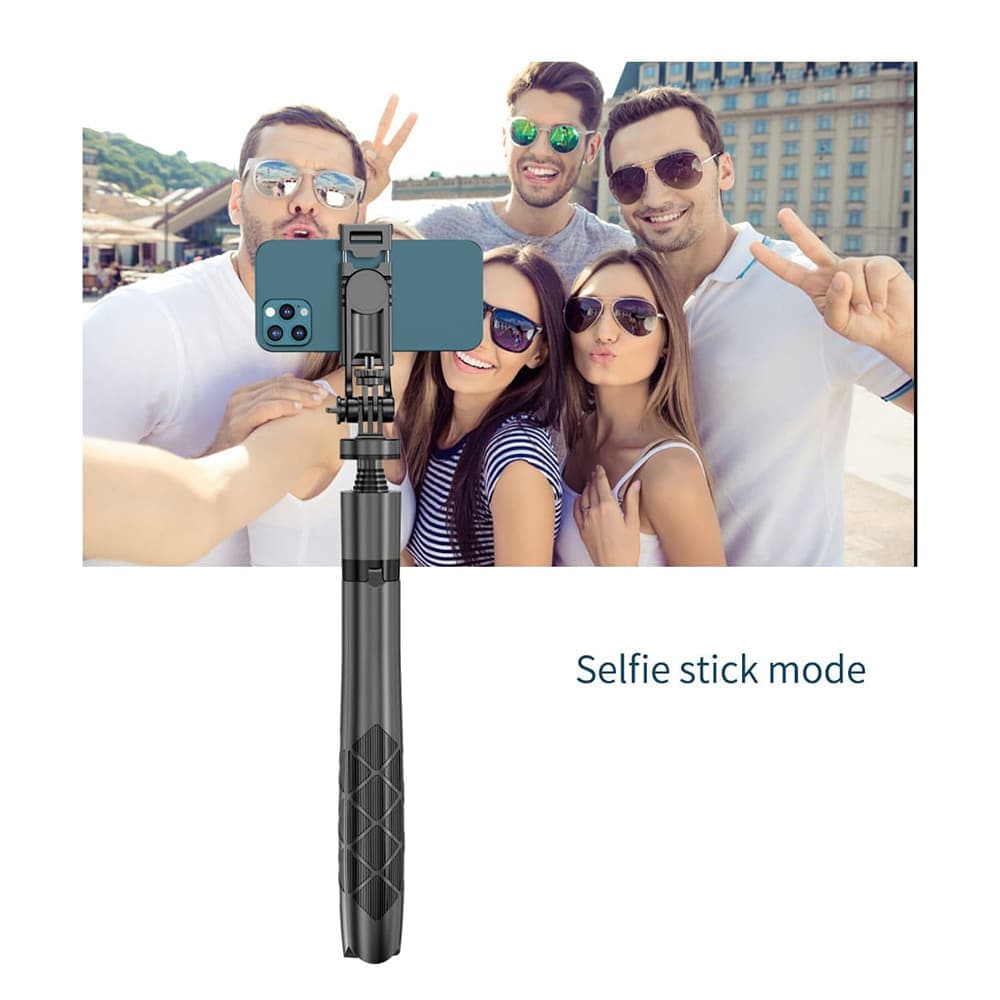 Techsuit - Selfie Stick (L16) - Stable Tripod Mount, 1/4 Screw Interface, Wireless Remote, Balance Steady Shot, 157cm - Black 5
