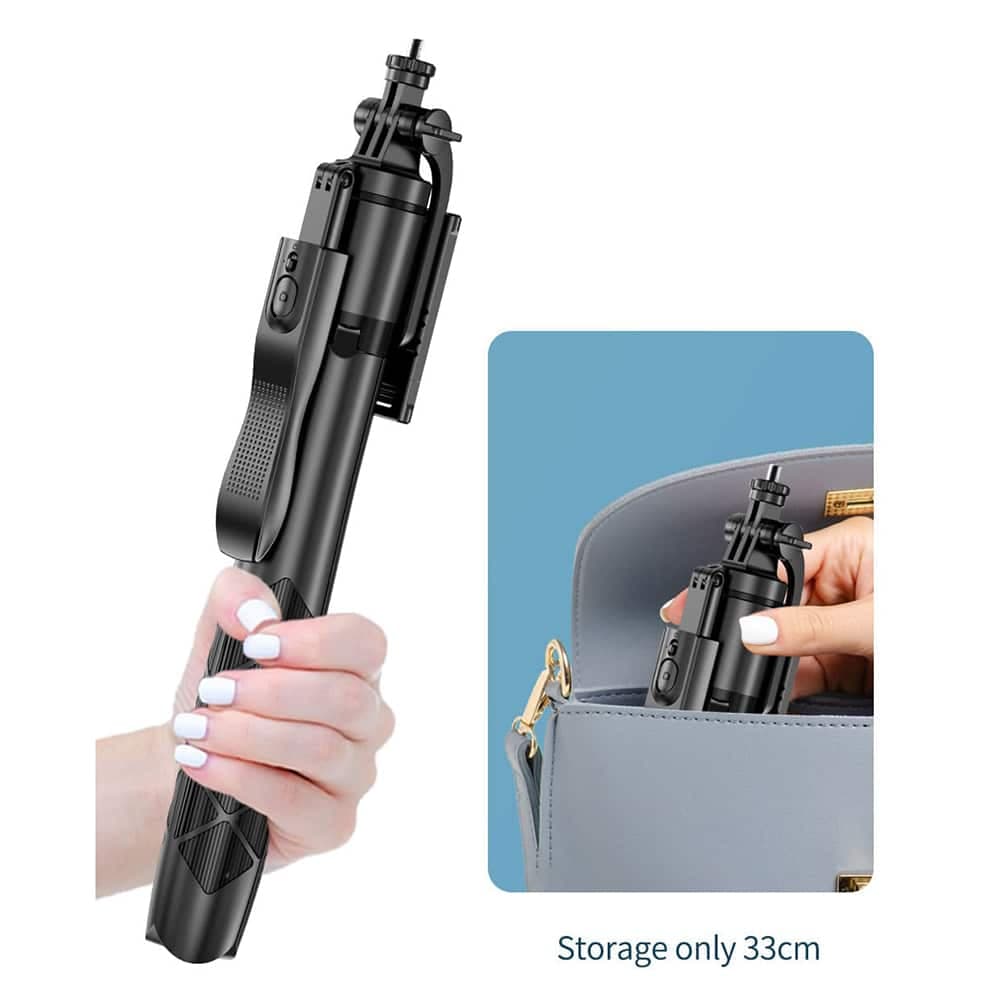 Techsuit - Selfie Stick (L16) - Stable Tripod Mount, 1/4 Screw Interface, Wireless Remote, Balance Steady Shot, 157cm - Black 6