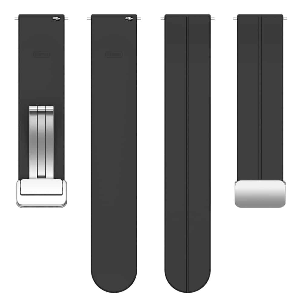 Techsuit - Watchband 20mm (W011) - Samsung Galaxy Watch 4/5/Active 2, Huawei Watch GT 3 (42mm)/GT 3 Pro (43mm) - Black 2