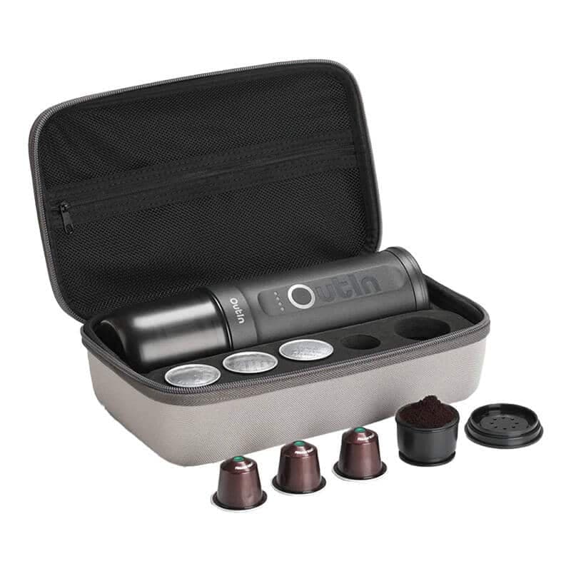 Outin Nano 7500mah Portable Coffee Maker Set (gray) + Protective Case 2