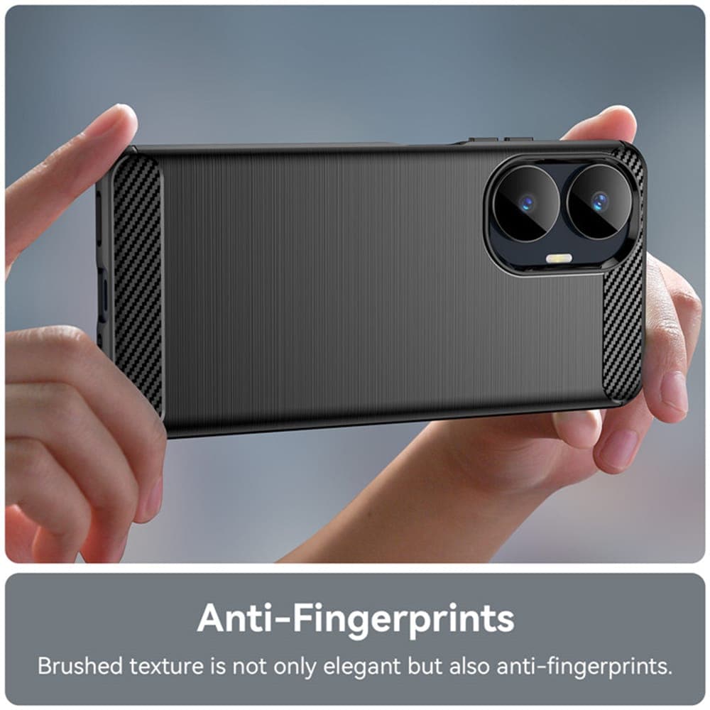 Techsuit Carbon Silicone - θήκη για Realme C55 - Μαύρο 5