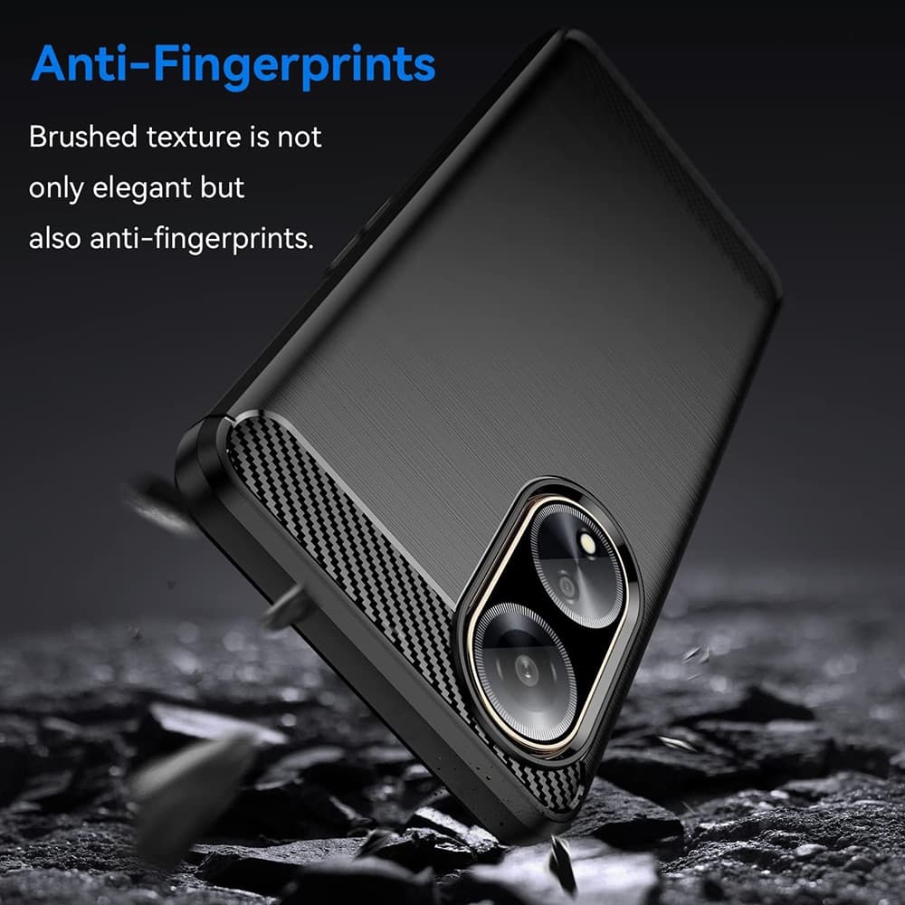 Techsuit Carbon Silicone - θήκη για Oppo A98 - Μαύρο 2