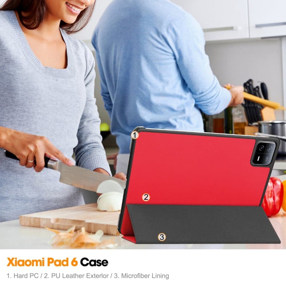 Techsuit FlipCraft - Xiaomi Pad 6 / Pro - Κόκκινο 6