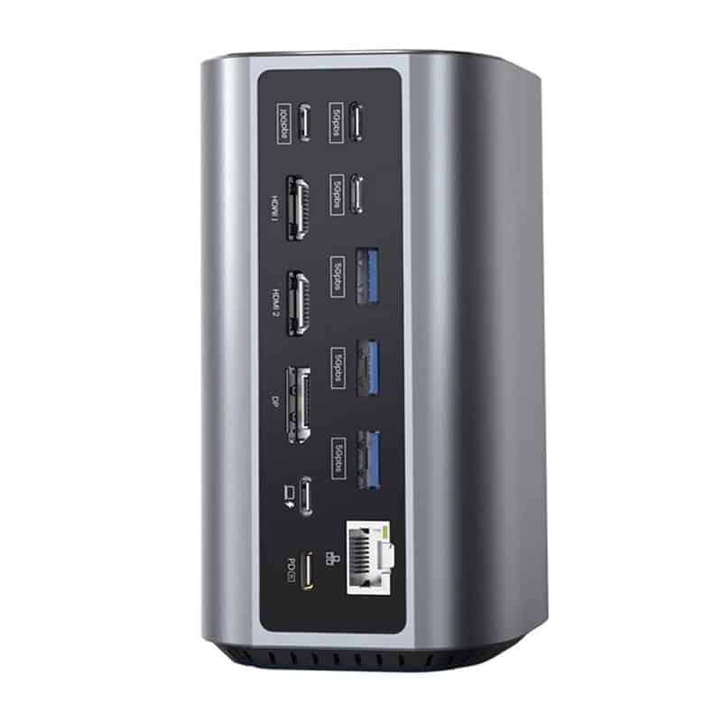 Σταθμός Σύνδεσης Blitzwolf Bw-Th15 17in1 2xhd+dp+4xc+3xusb 3.0+usb 3.1+c 3.2+c Pd+rj45+micro Sd+sd+3.5mm Audio 6