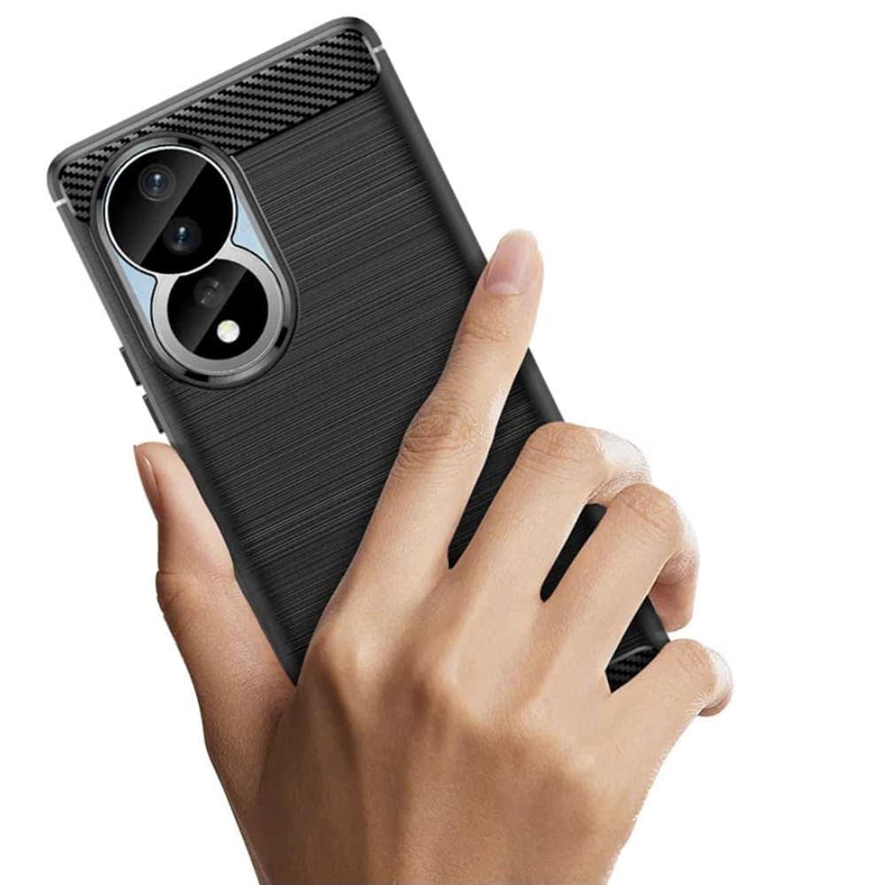 Techsuit Carbon Silicone - Honor 90 / 80 - Μαύρο 4
