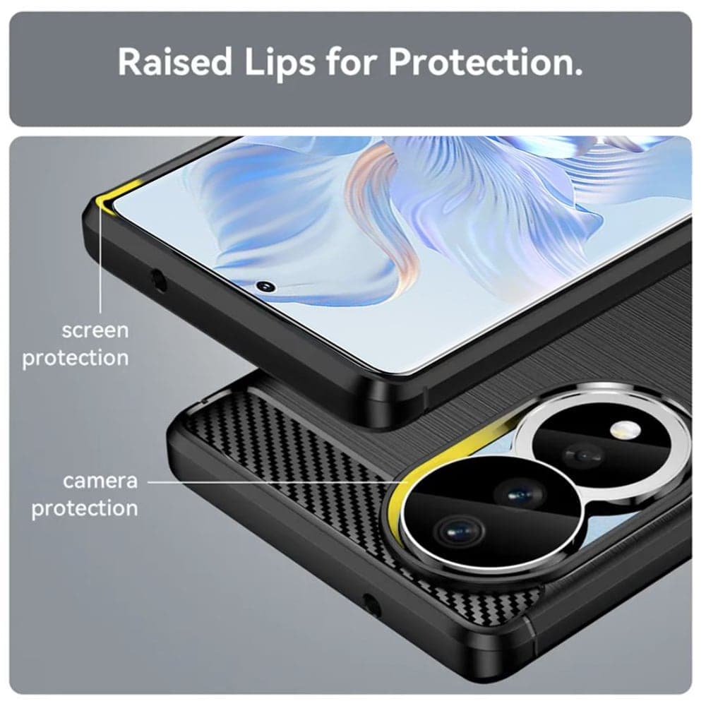 Techsuit Carbon Silicone - Honor 90 / 80 - Μαύρο 6