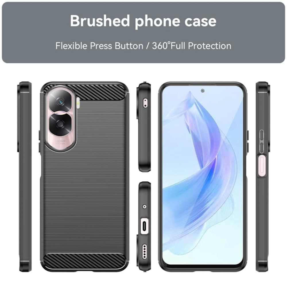Techsuit Carbon Silicone - Honor 90 Lite - Μαύρο 2