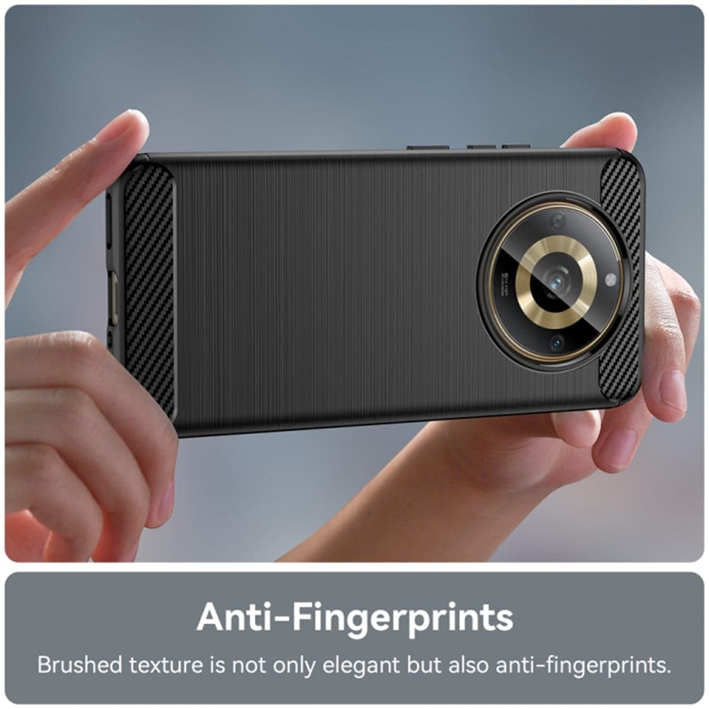 Techsuit Carbon Silicone - θήκη για Realme 11 - Μαύρο 2