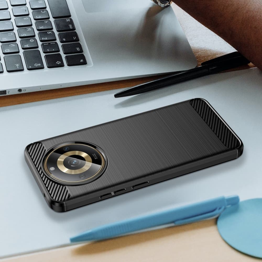 Techsuit Carbon Silicone - θήκη για Realme 11 - Μαύρο 5