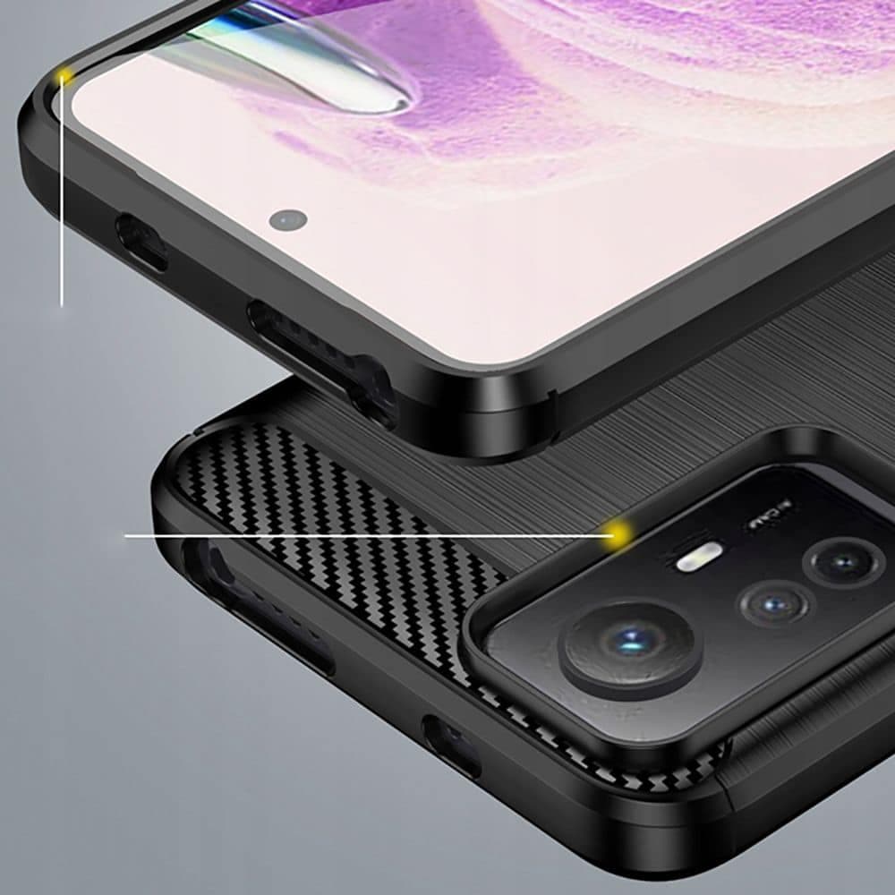 Techsuit Carbon Silicone - θήκη για Xiaomi Redmi Note 12S - Μαύρο 5