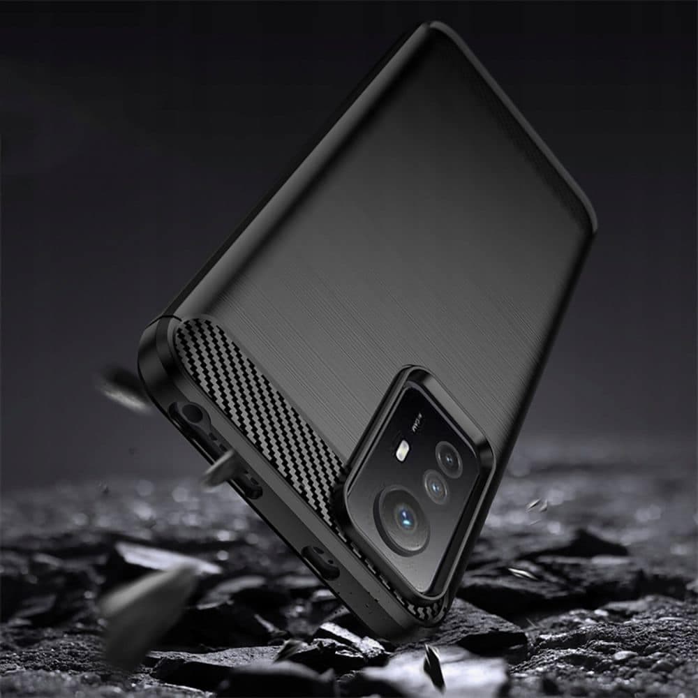 Techsuit Carbon Silicone - θήκη για Xiaomi Redmi Note 12S - Μαύρο 4