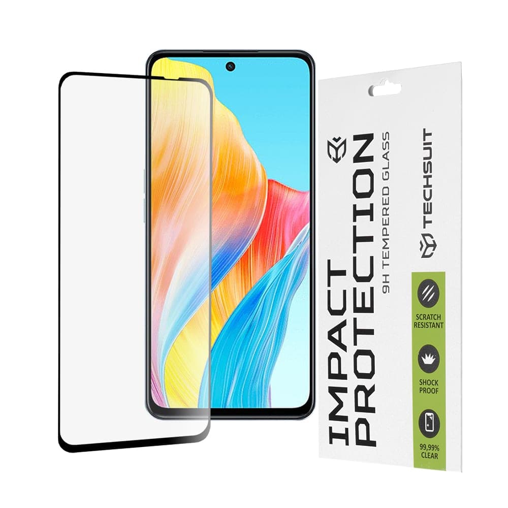Techsuit - 111D Πλήρης Κάλυψη / Full Glue Γυαλί - Oppo A98 5G / A79 5G / A58 4G / OnePlus Nord N30 SE - Μαύρο