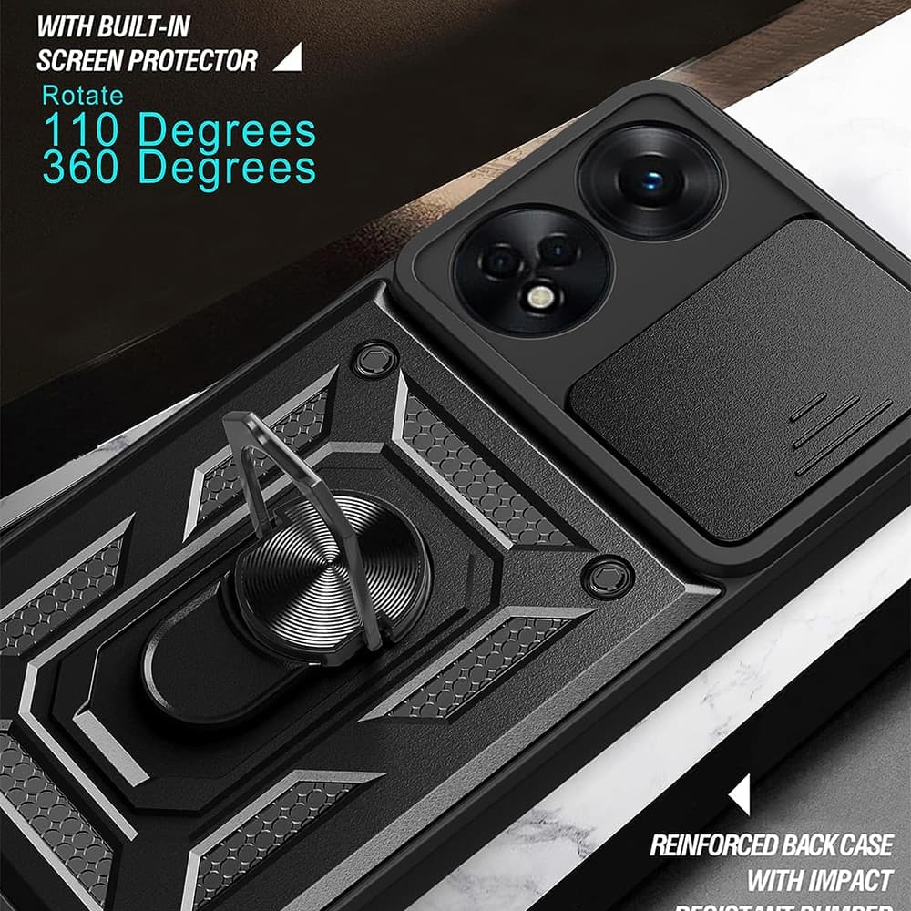 Techsuit CamShield Series - θήκη για Oppo A98 - Μαύρο 3