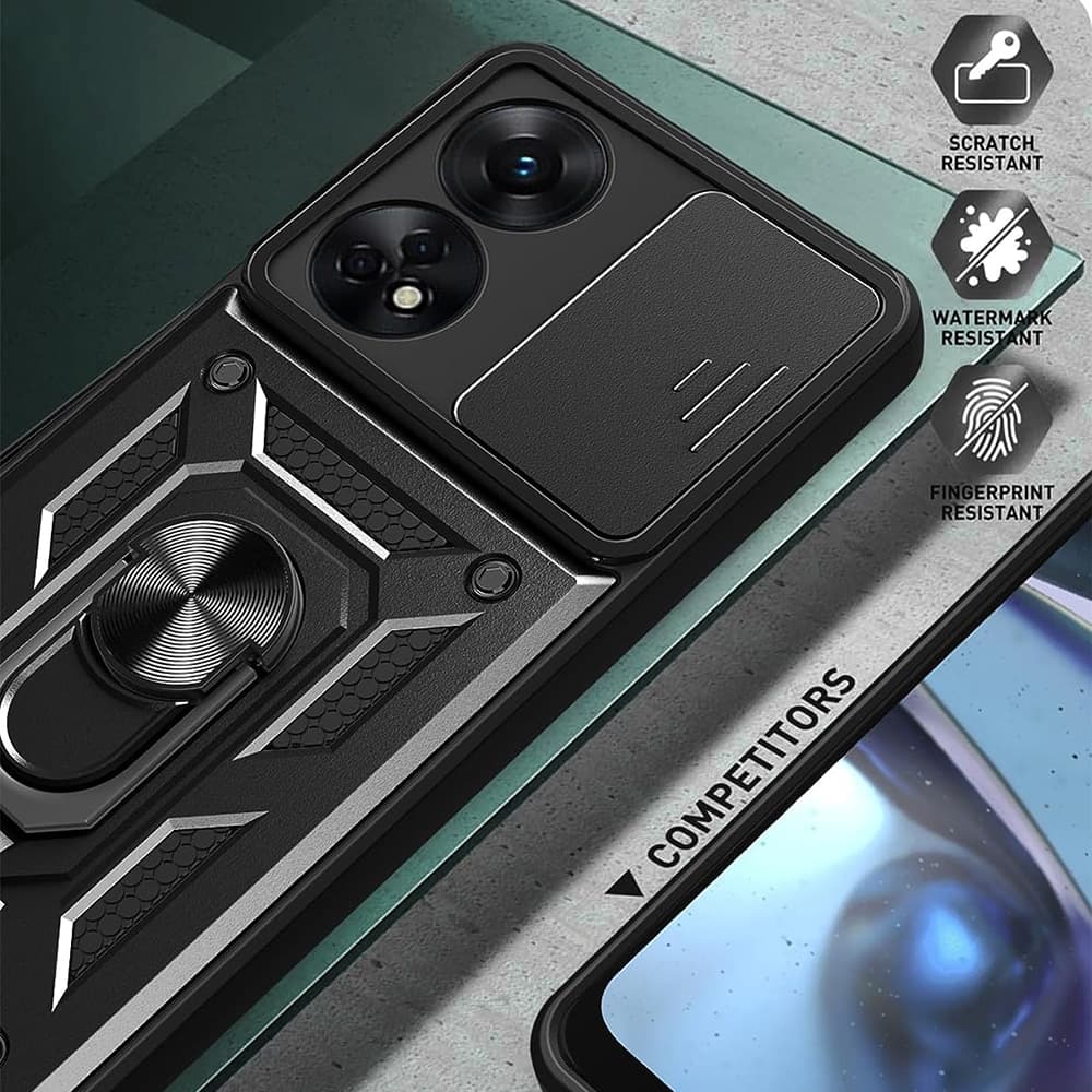 Techsuit CamShield Series - θήκη για Oppo A98 - Μαύρο 5