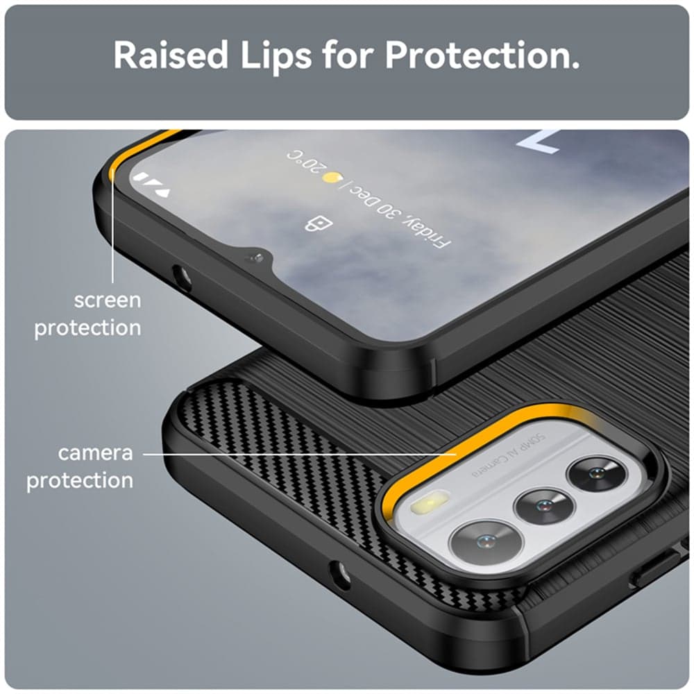 Techsuit Carbon Silicone - θήκη για Nokia G42 - Μαύρο 5