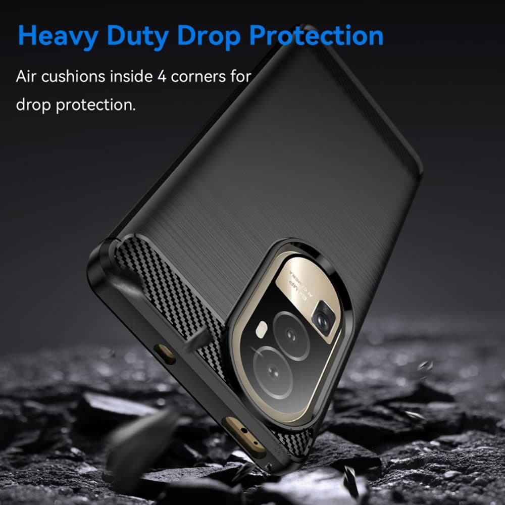 Techsuit Carbon Silicone - θήκη για Oppo Reno10 - Μαύρο 5