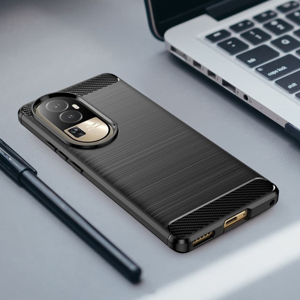 Techsuit Carbon Silicone - θήκη για Oppo Reno10 - Μαύρο 3