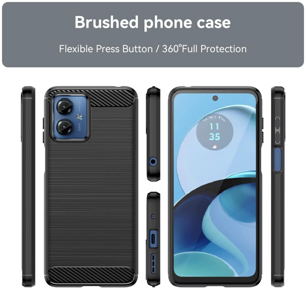 Techsuit Carbon Silicone - θήκη για Motorola Moto G14 - Μαύρο 2