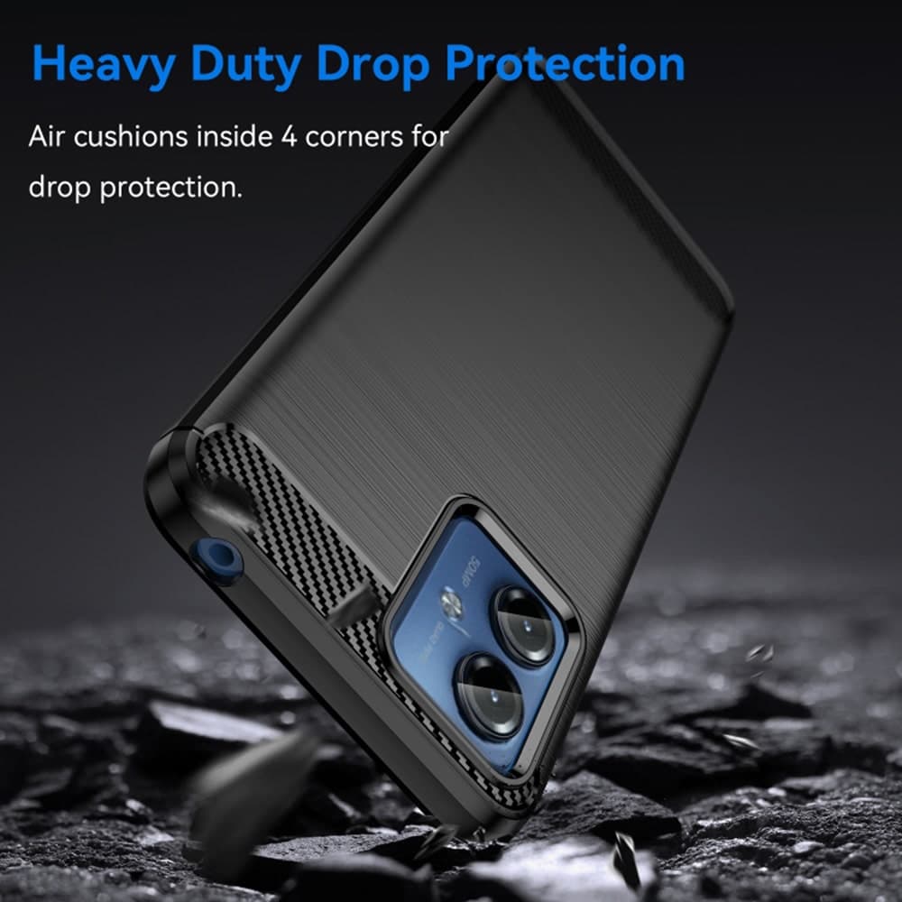Techsuit Carbon Silicone - θήκη για Motorola Moto G14 - Μαύρο 4