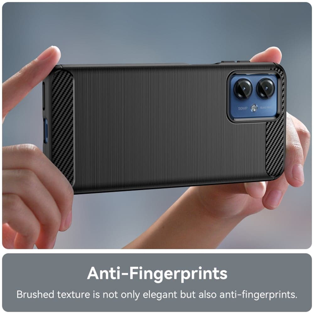 Techsuit Carbon Silicone - θήκη για Motorola Moto G14 - Μαύρο 3
