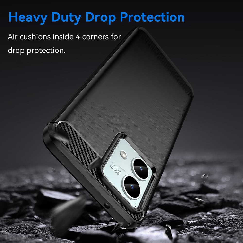 Techsuit Carbon Silicone - θήκη για Motorola Moto G84 - Μαύρο 3