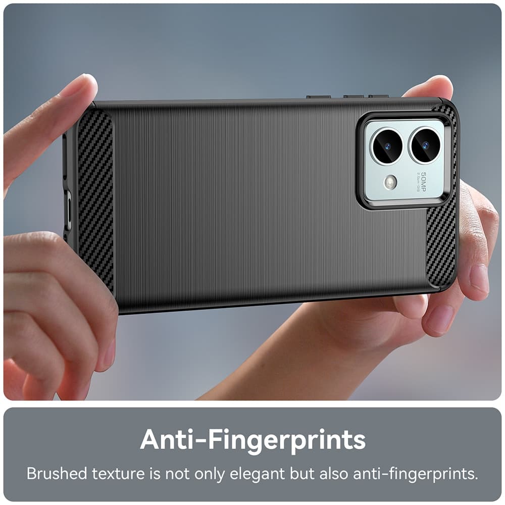 Techsuit Carbon Silicone - θήκη για Motorola Moto G84 - Μαύρο 4