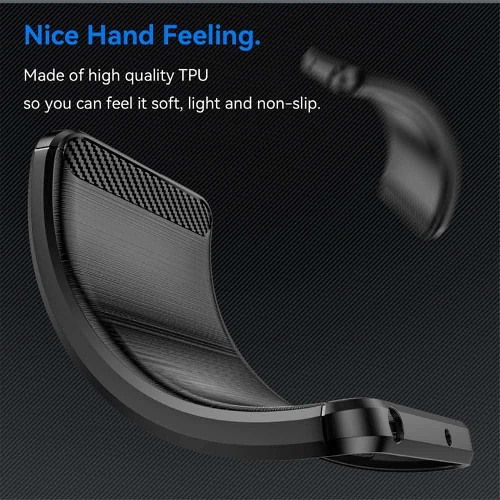 Techsuit Carbon Silicone - θήκη για Motorola Moto G54 - Μαύρο 6